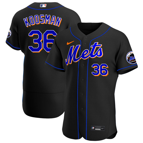 Personalized Men’s – Flex Base New York Mets Jerry Koosman Black Throwback Jersey – Stitched