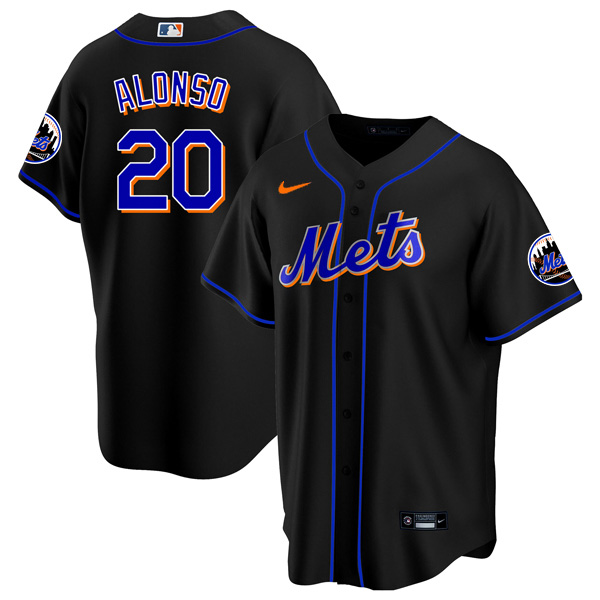 Personalized Men’s – Cool Base New York Mets Pete Alonso Black Throwback Jersey – Stitched
