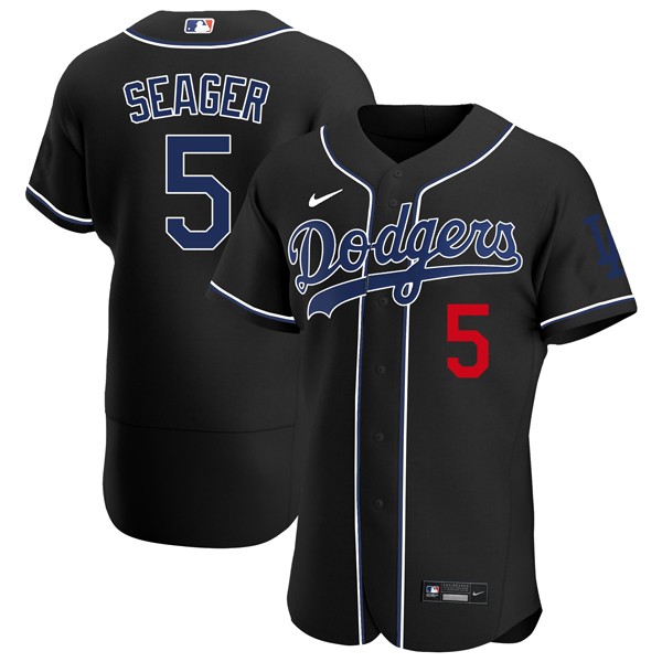 Personalized Men’s – Flex Base Corey Seager Los Angeles Dodgers Black Fashion Jersey Stitched
