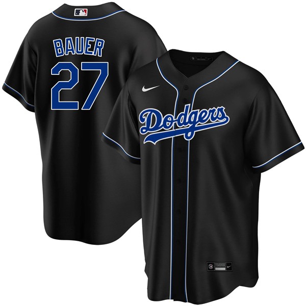 Personalized Men’s – Cool Base Trevor Bauer Los Angeles Dodgers Black Fashion Jersey Stitched