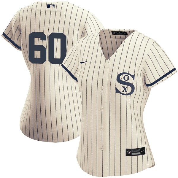 Personalized Women Chicago White Sox #60 Dallas Keuchel Field of Dreams Throwback Jersey Stitched