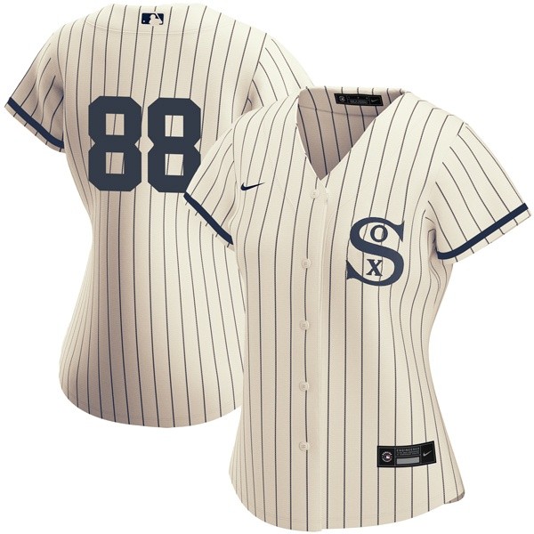 Personalized Women Chicago White Sox #88 Luis Robert Field of Dreams Throwback Jersey Stitched