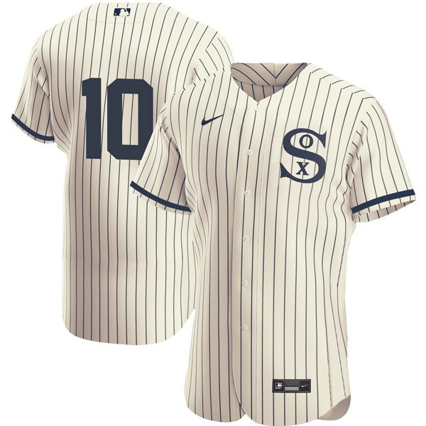 Personalized Men’s – Flex Base Chicago White Sox #10 Yoan Moncada Field of Dreams Throwback Jersey Stitched