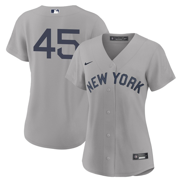 Personalized Women New York Yankees #45 Gerrit Cole Field of Dreams Throwback Jersey Stitched