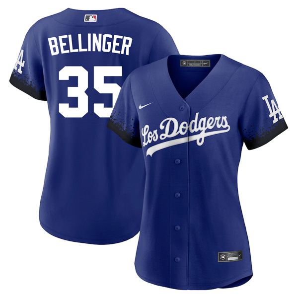 Personalized Women Cody Bellinge Los Angeles Dodgers 2021 City Connect Stitched Jersey