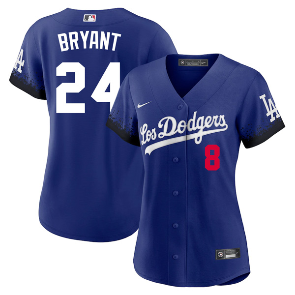 Personalized Women Kobe Bryant Los Angeles Dodgers 2021 City Connect Stitched Jersey
