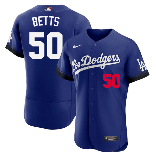 Personalized Men’s – Flex Base Mookie Betts Los Angeles Dodgers 2021 City Connect Stitched Jersey
