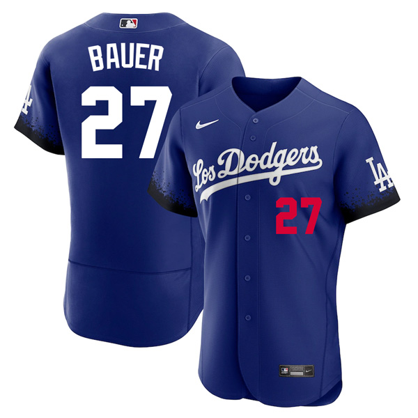 Personalized Men’s – Flex Base Trevor Bauer Los Angeles Dodgers 2021 City Connect Stitched Jersey