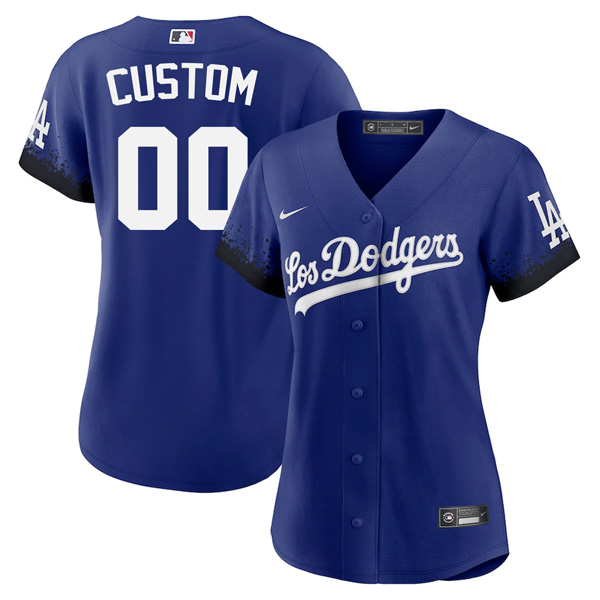 Personalized Women Los Angeles Dodgers 2021 City Connect Stitched Jersey