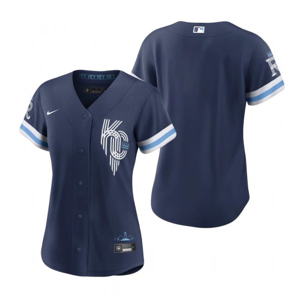 Personalized Women Kansas City Royals Navy 2022 City Connect Stitched Jersey