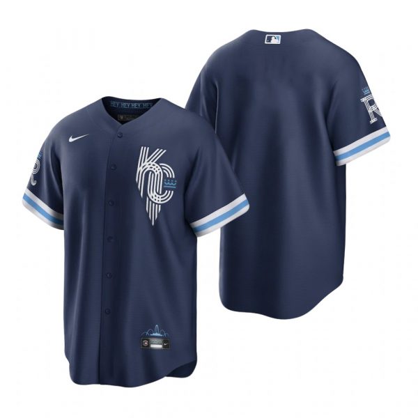 Personalized Men’s – Cool Base Kansas City Royals Navy 2022 City Connect Stitched Jersey
