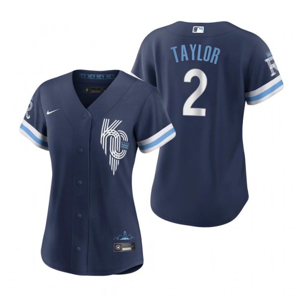 Personalized Women Kansas City Royals Michael A. Taylor Navy 2022 City Connect Stitched Jersey