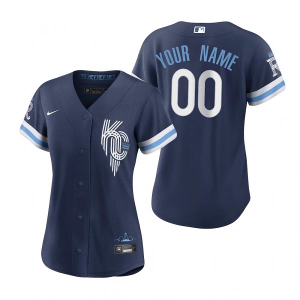Personalized Women Kansas City Royals Navy 2022 City Connect Stitched Jersey