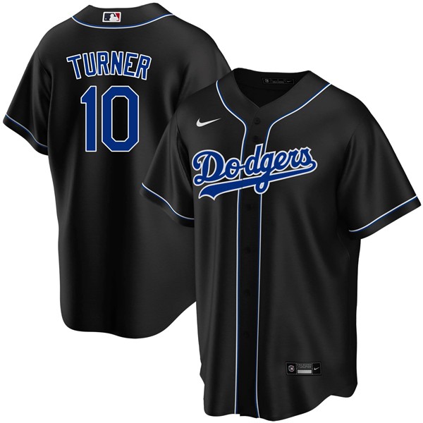 Personalized Youth Justin Turner Los Angeles Dodgers Black Fashion Jersey Stitched