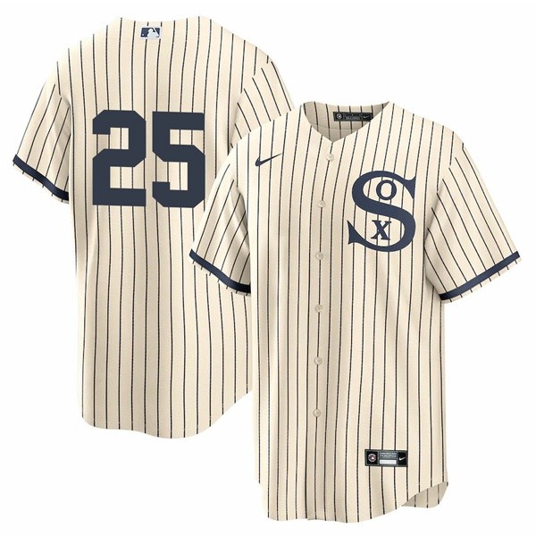 Personalized Youth Chicago White Sox #25 Andrew Vaughn Field of Dreams Throwback Jersey Stitched