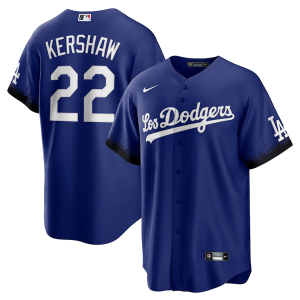 Personalized Youth Clayton Kershaw Los Angeles Dodgers 2021 City Connect Stitched Jersey
