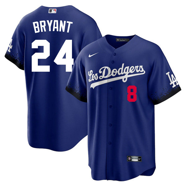 Personalized Youth Kobe Bryant Los Angeles Dodgers 2021 City Connect Stitched Jersey