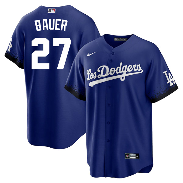 Personalized Youth Trevor Bauer Los Angeles Dodgers 2021 City Connect Stitched Jersey