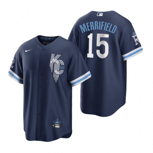 Personalized Youth Kansas City Royals Whit Merrifield Navy 2022 City Connect Stitched Jersey