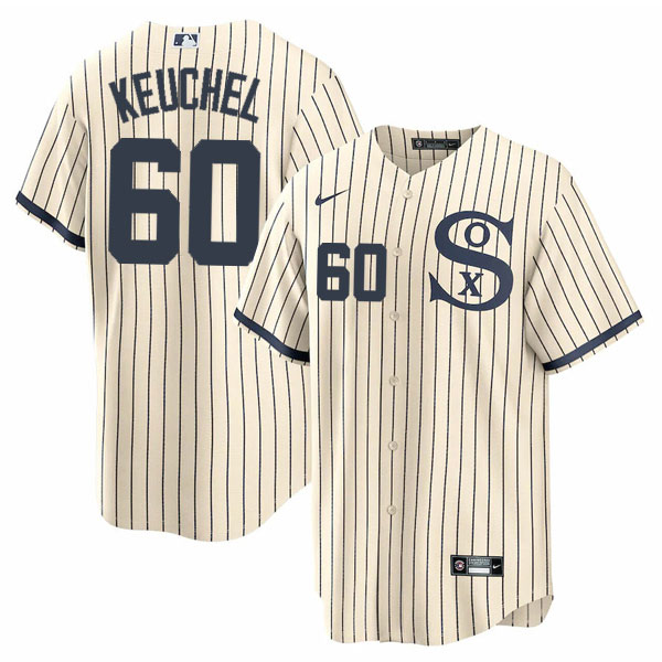 Personalized Men’s Chicago White Sox #60 Dallas Keuchel Field of Dreams Throwback Limited Edition Jersey Stitched