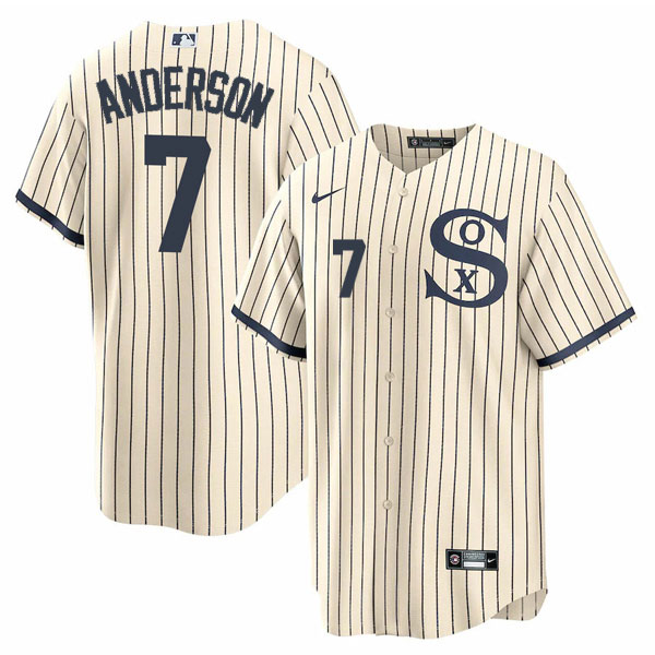 Personalized Men’s Chicago White Sox #7 Tim Anderson Field of Dreams Throwback Limited Edition Jersey Stitched