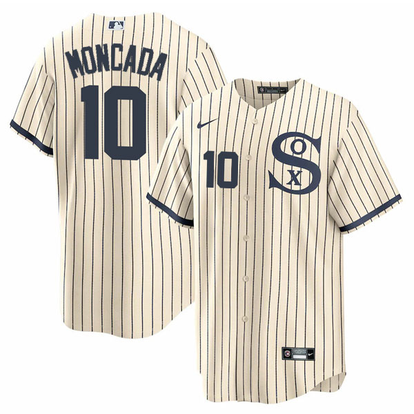Personalized Men’s Chicago White Sox #10 Yoan Moncada Field of Dreams Throwback Limited Edition Jersey Stitched