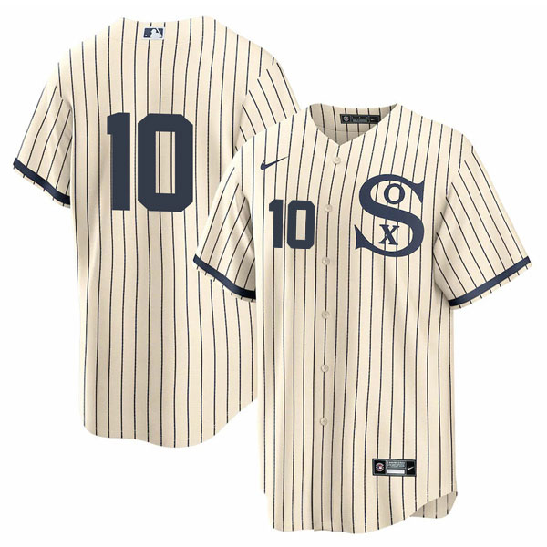 Personalized Men’s Chicago White Sox #10 Yoan Moncada Field of Dreams Throwback Limited Edition Jersey Stitched
