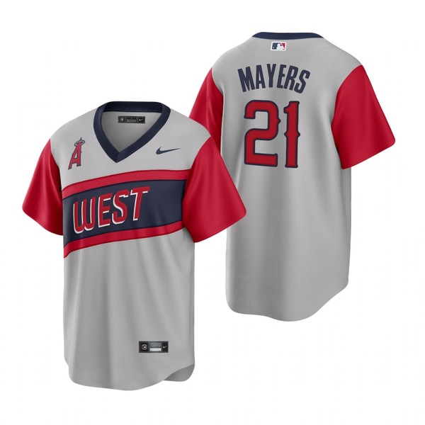 Personalized Men’s #21 Mike Mayers Los Angeles Angels Gray Road 2021 Little League Classic Jersey