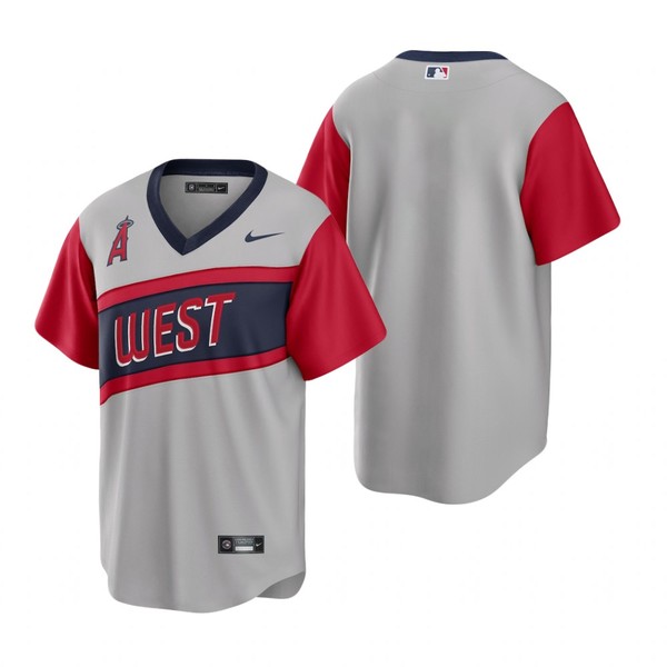 Personalized Men’s Blank Los Angeles Angels Gray Road 2021 Little League Classic Jersey