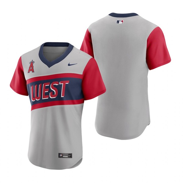 Personalized Men’s Blank Los Angeles Angels Gray Road 2021 Little League Classic Jersey