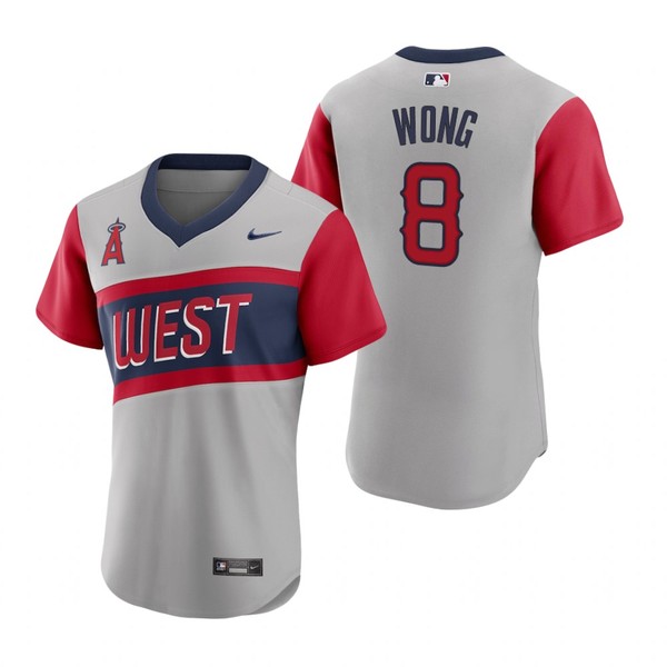 Personalized Men’s #8 Kean Wong Los Angeles Angels Gray Road 2021 Little League Classic Jersey