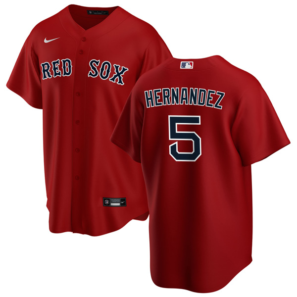 Personalized Men’s Boston Red Sox #5 Enrique Hernandez Jersey Cool Base Red