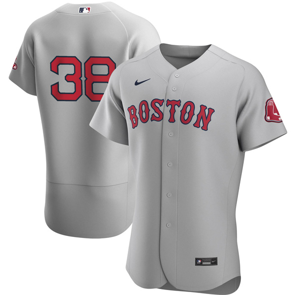 Personalized Men’s Boston Red Sox #38 Josh Taylor Jersey Flex Base Gray