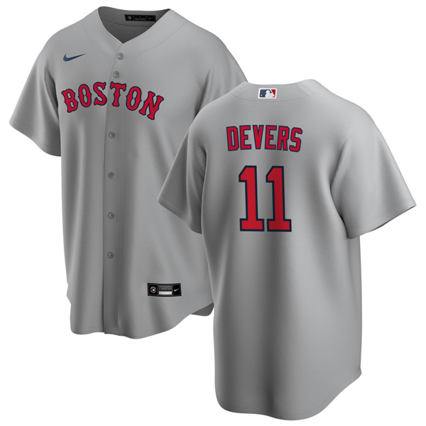 Personalized Men’s Boston Red Sox #11 Rafael Devers Jersey Cool Base Gray