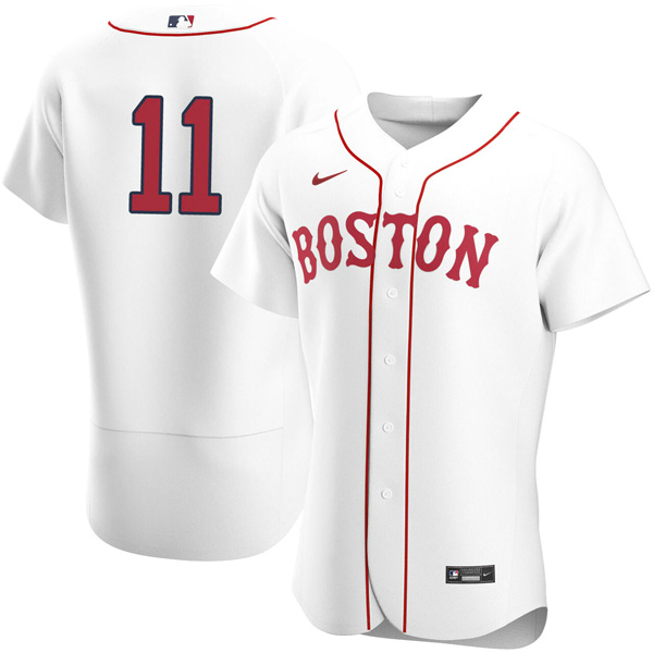 Personalized Men’s Boston Red Sox #11 Rafael Devers Jersey Flex Base White