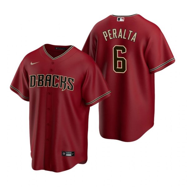 Personalized Men’s David Peralta Arizona Diamondbacks Cool Base Jersey Crimson