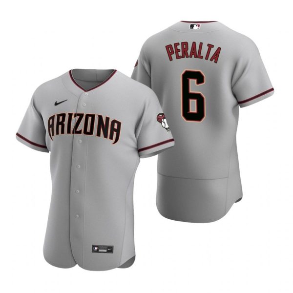 Personalized Men’s David Peralta Arizona Diamondbacks Flex Base Jersey Gray