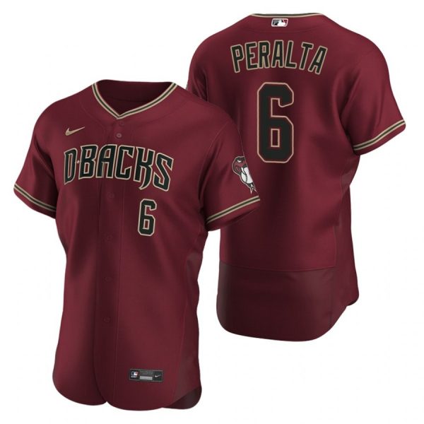 Personalized Men’s David Peralta Arizona Diamondbacks Flex Base Jersey Crimson