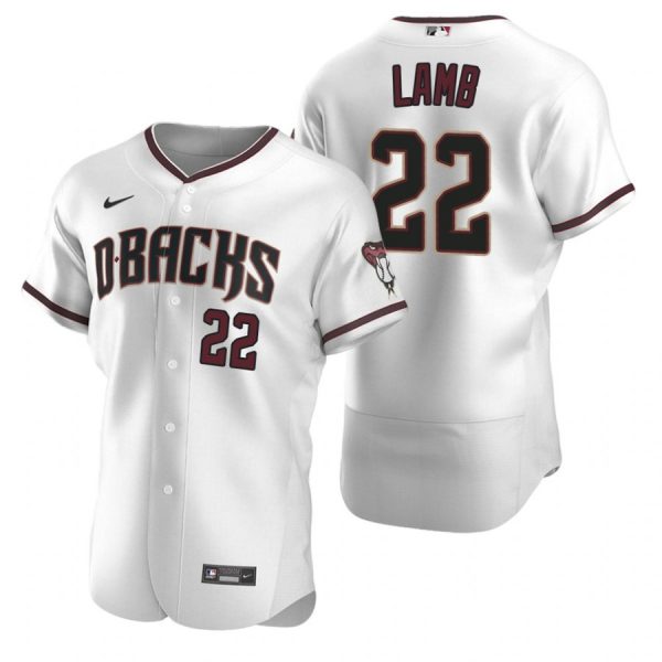 Personalized Men’s Jake Lamb Arizona Diamondbacks Flex Base Jersey White Crimson