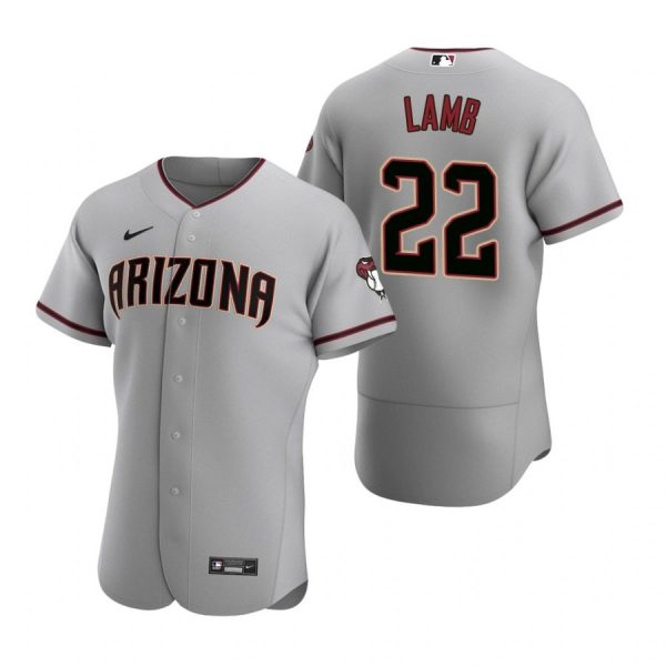 Personalized Men’s Jake Lamb Arizona Diamondbacks Flex Base Jersey Gray