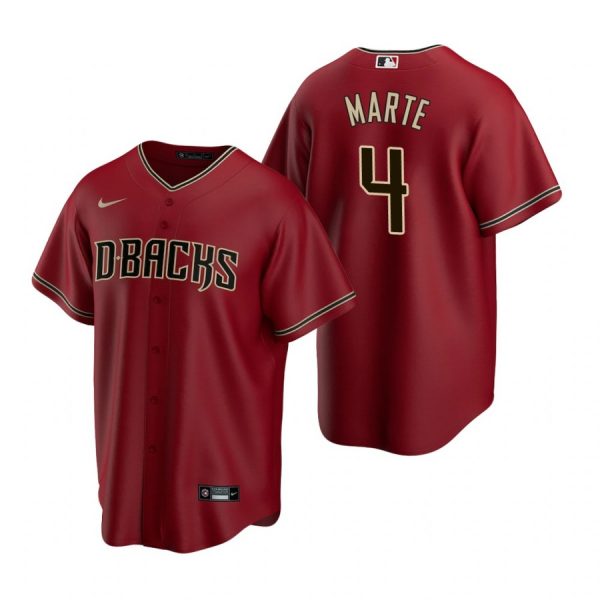 Personalized Men’s Ketel Marte Arizona Diamondbacks Cool Base Jersey Crimson