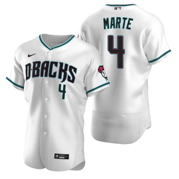 Personalized Men’s Ketel Marte Arizona Diamondbacks Flex Base Jersey White Teal