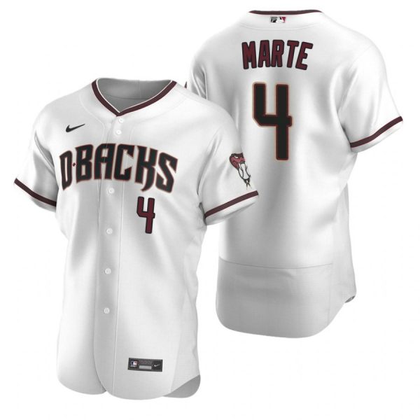 Personalized Men’s Ketel Marte Arizona Diamondbacks Flex Base Jersey White Crimson