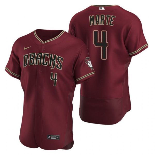 Personalized Men’s Ketel Marte Arizona Diamondbacks Flex Base Jersey Crimson