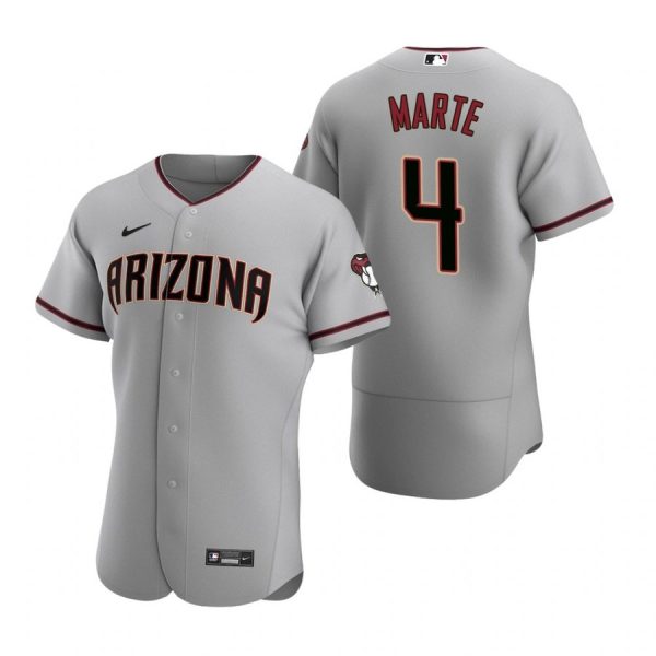 Personalized Men’s Ketel Marte Arizona Diamondbacks Flex Base Jersey Gray