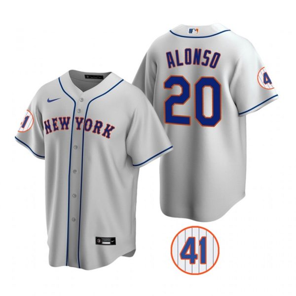Personalized Men’s #20 Pete Alonso New York Mets Royal Jersey Cool Base Gray