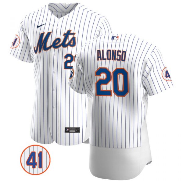 Personalized Men’s #20 Pete Alonso New York Mets Gray Jersey Flex Base White