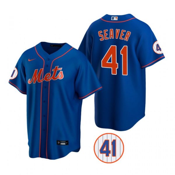 Personalized Men’s #41 Tom Seaver New York Mets Royal Jersey Cool Base Royal