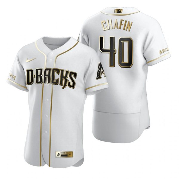 Personalized Men’s Andrew Chafin Arizona Diamondbacks Flex Base Jersey White Golden