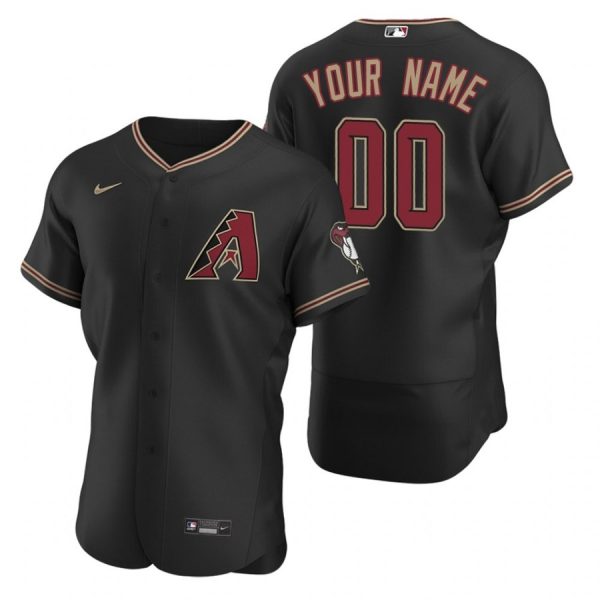 Personalized Men’s Arizona Diamondbacks Flex Base Jersey Black